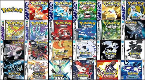 list of pokemon games|main pokemon games in order.